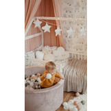 Ballenbak - velvet - 90x90x40cm - lichtpaars - 400 ballen