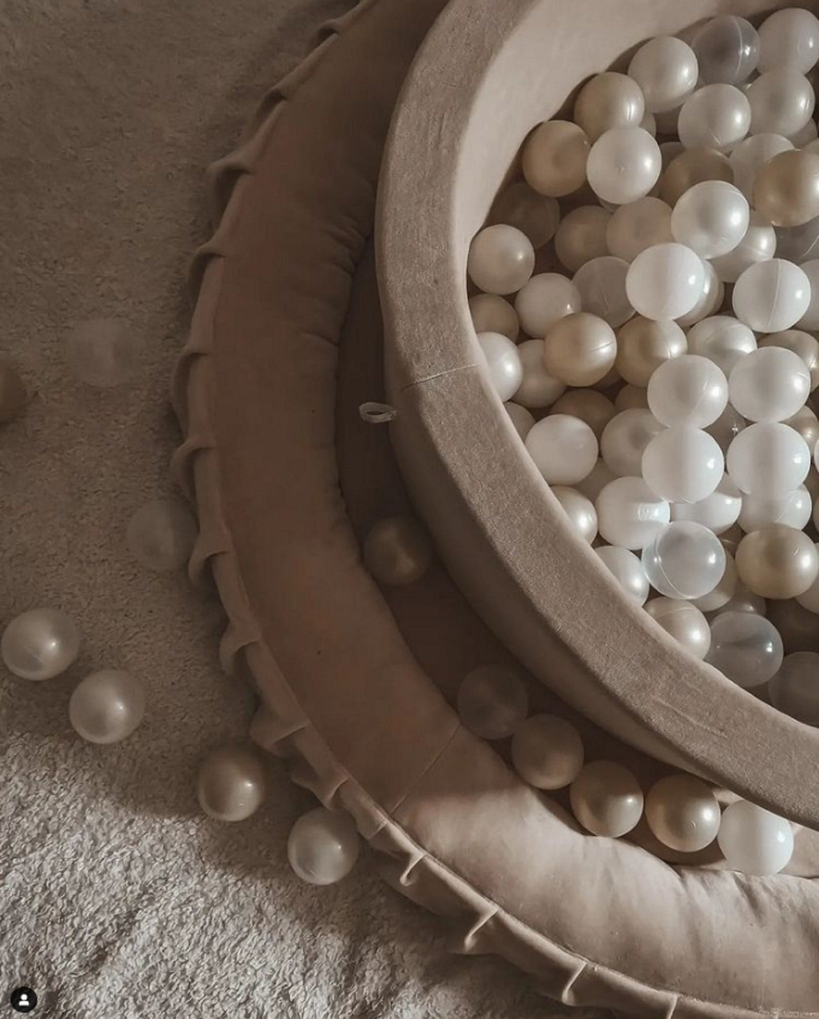 Ballenbak - 600 ballen - vierkant - beige - 90x90x40cm