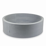 Ballenbak - 130x40cm - rond - zonder ballen - lichtgrijs - velvet