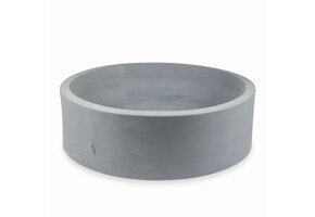 Ballenbak - 130x40cm - rond - zonder ballen - lichtgrijs - velvet