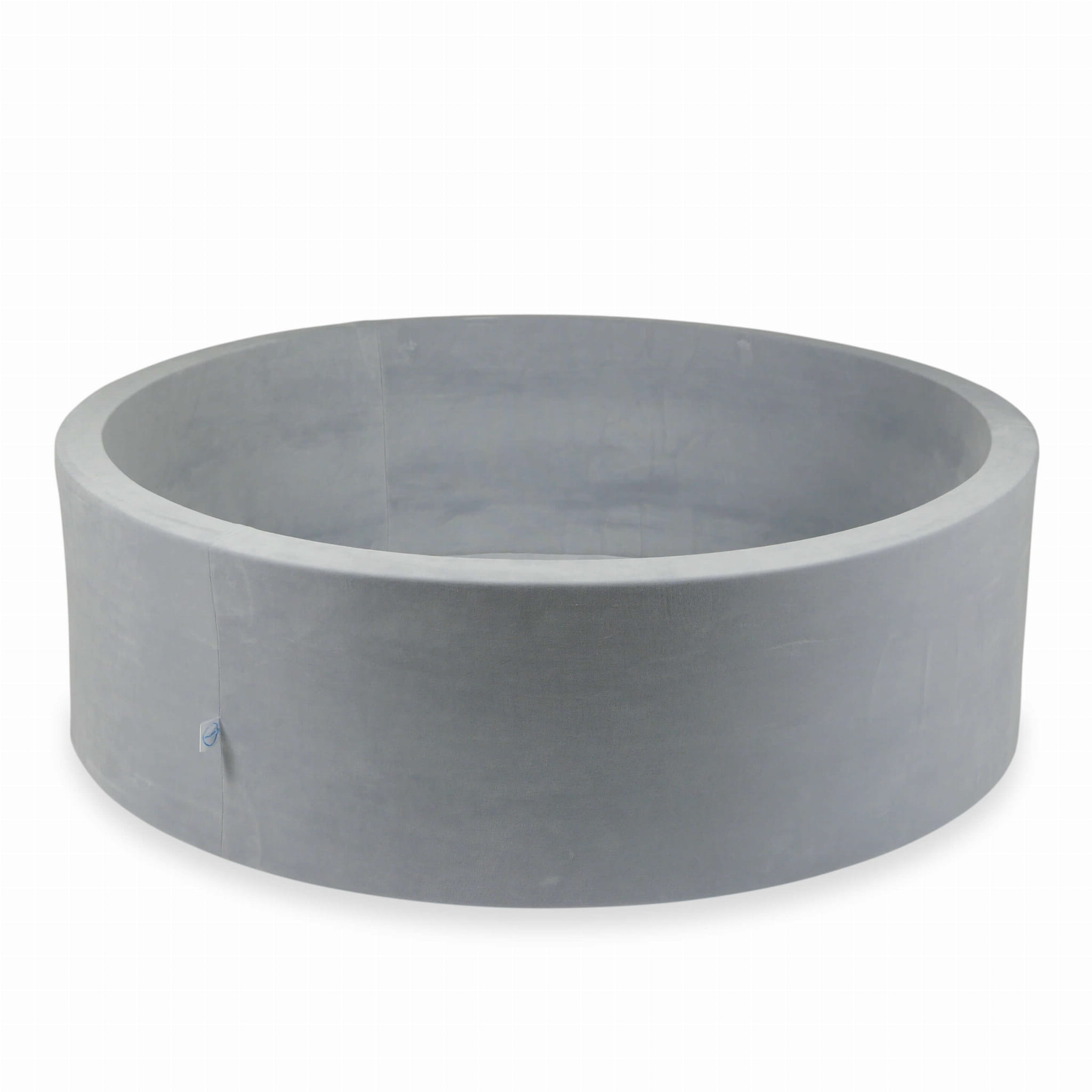 Ballenbak - 130x40cm - rond - zonder ballen - lichtgrijs - velvet