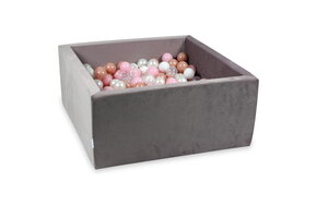 Ballenbak - 90x90x40cm - lichtpaars - 400 ballen - velvet
