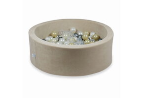 Ballenbak - 200 ballen - beige - 90x30cm - velvet