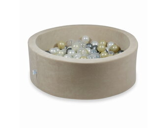 Ballenbak - 200 ballen - beige - 90x30cm - velvet