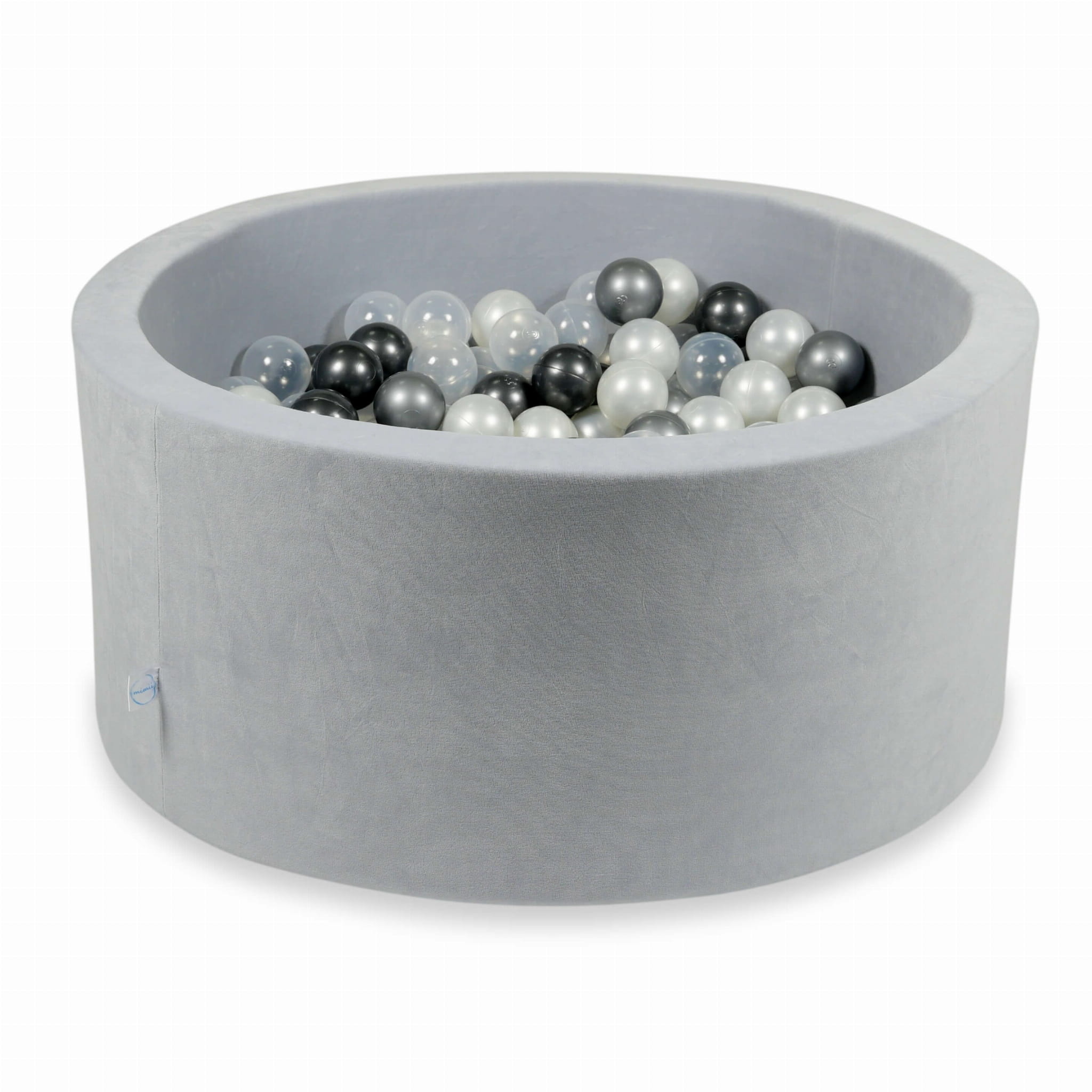 Ballenbak - lichtgrijs - 300 ballen - 90x40cm - velvet