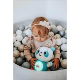 Ballenbak - lichtgrijs - 300 ballen - 90x40cm - velvet