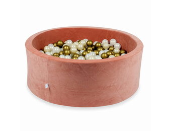 Ballenbak - 110x40cm - velvet - 500 ballen - terra