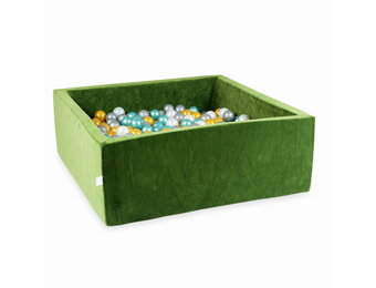 Ballenbak - zacht olijfgroen -110x110x40cm  - 600 ballen