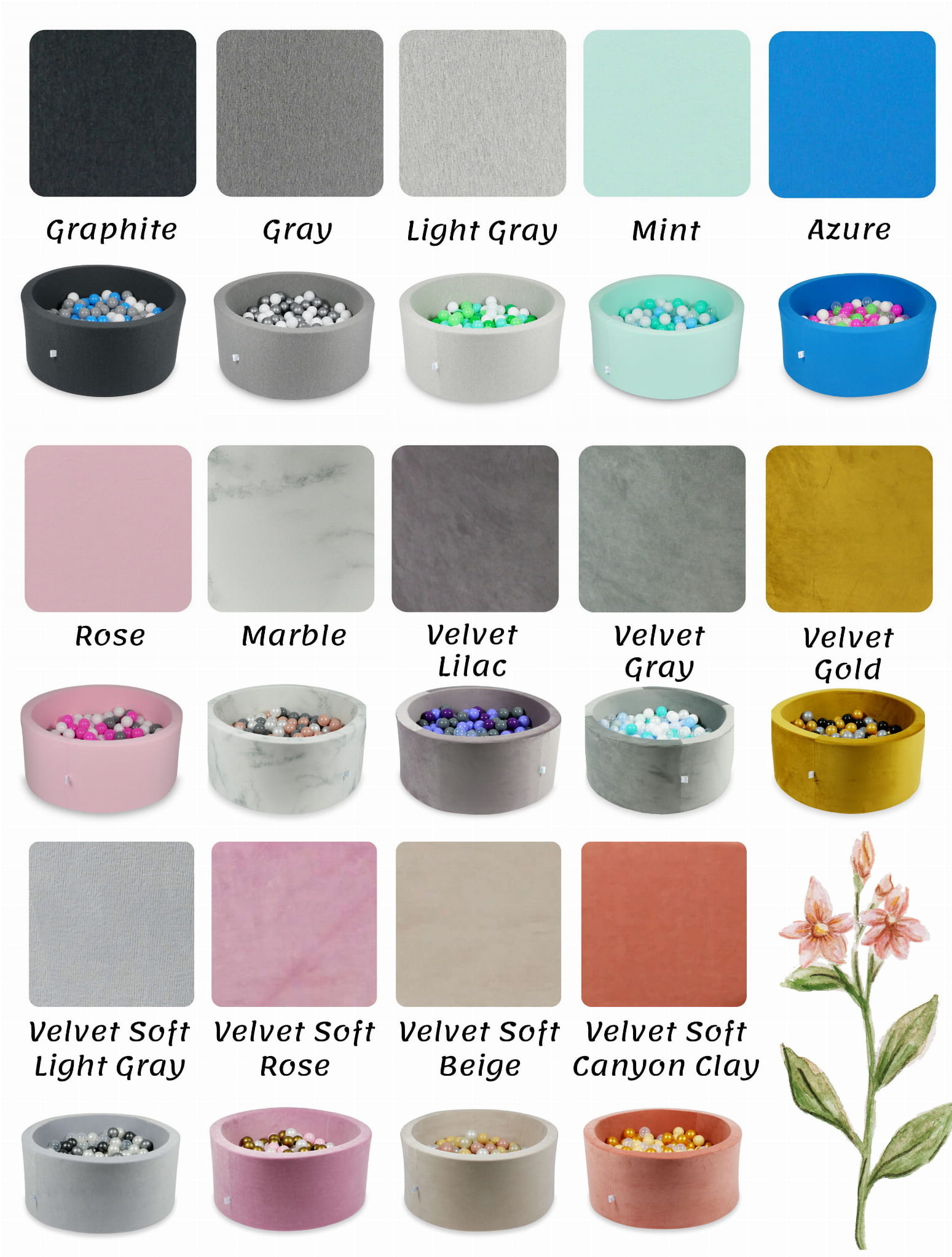 Ballenbak - velvet - roze - 130x30cm - rond - 600 ballen