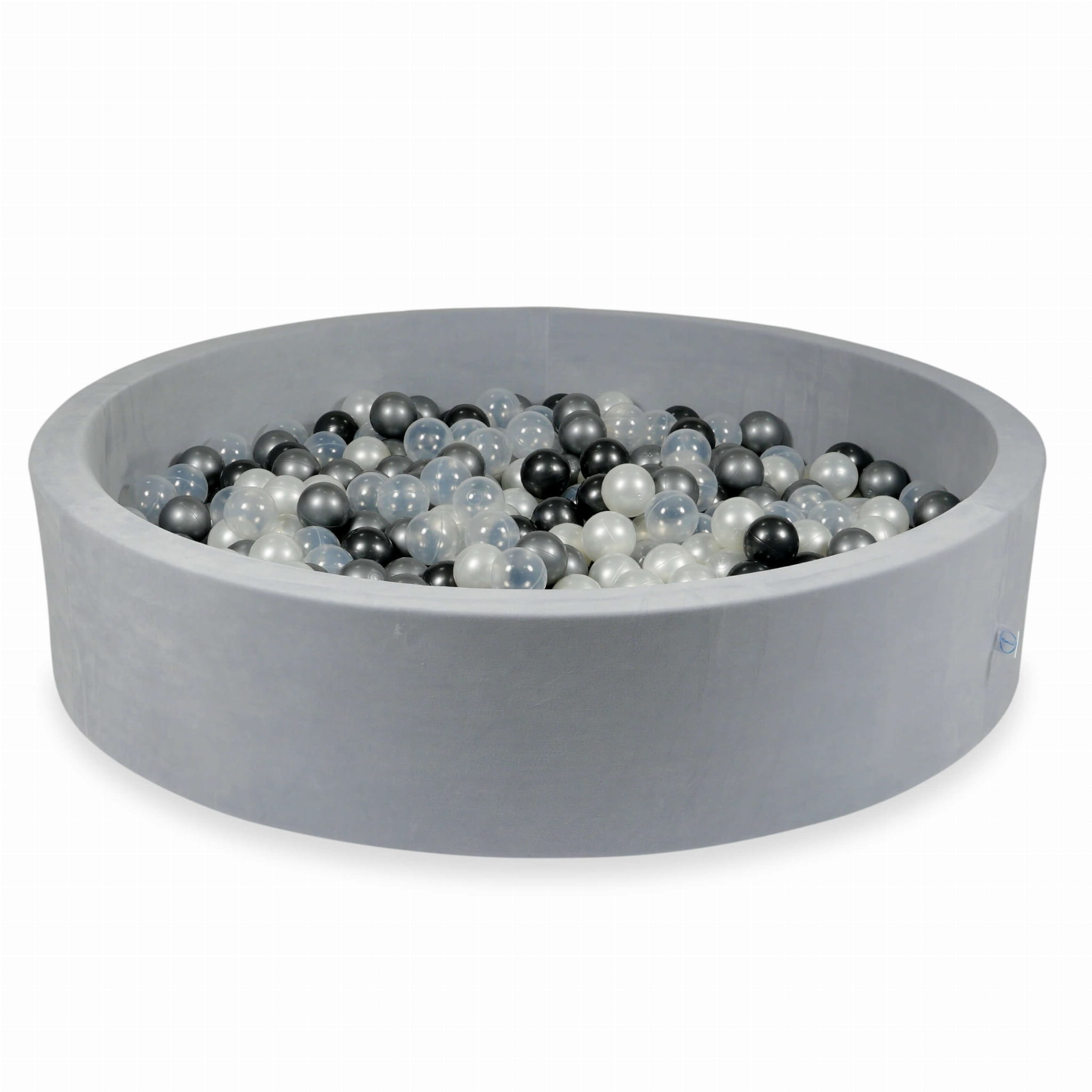 Ballenbak - velvet - 130x30cm - 600 ballen - lichtgrijs