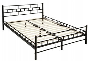 Metalen bedframe met lattenbodem- 180x200 - zwart