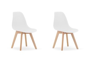 Eetkamerstoelen KITO - set van 2 eettafel stoelen - wit