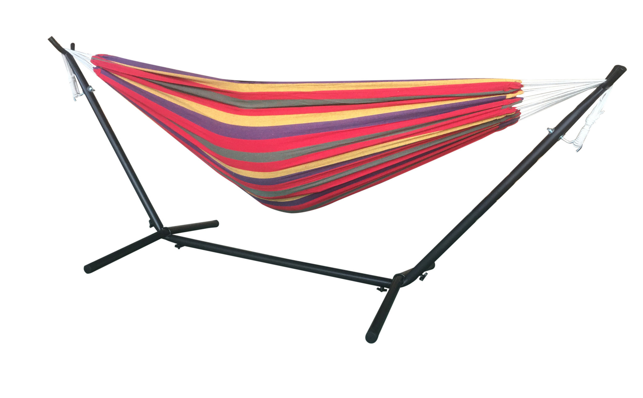 Hangmat - 200x150 cm - polyester/katoen - rood