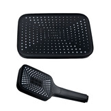 Regendoucheset - 30 cm - zwart - thermostaatkraan, handdouche & sproeier