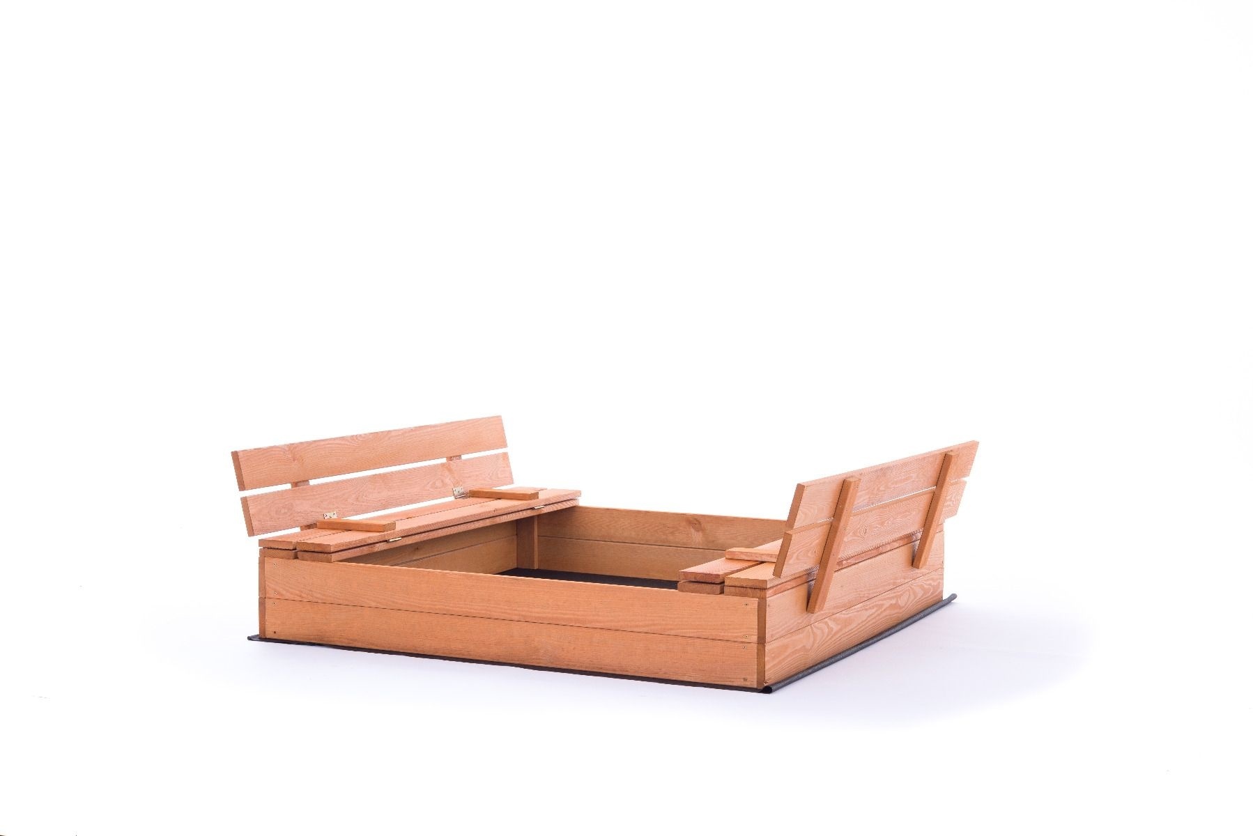 Zandbak - met deksel & bankjes - 140x140cm - geïmpregneerd hout