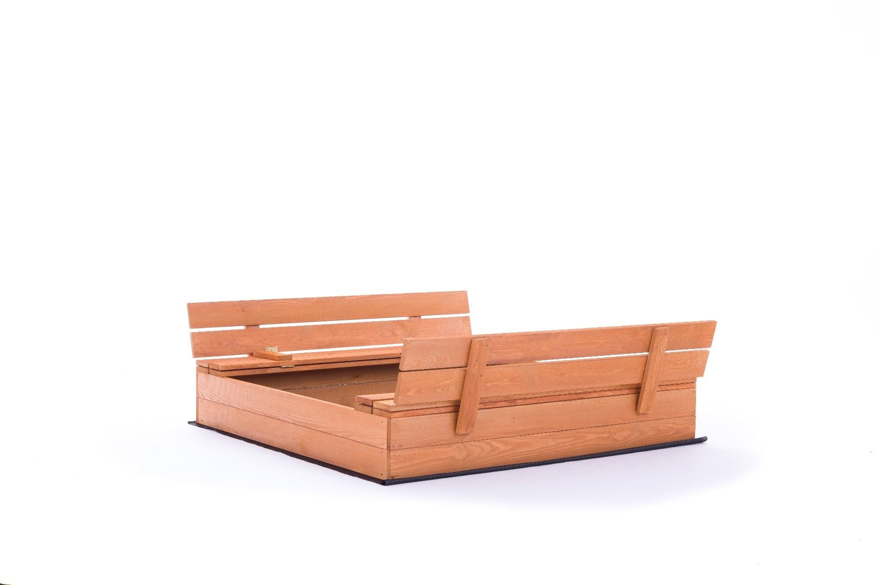 Zandbak - met deksel & bankjes - 140x140cm - geïmpregneerd hout