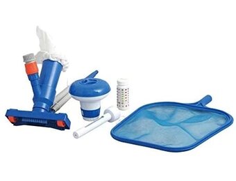 Jilong zwembad schoonmaakset - teststrip en borstel met net