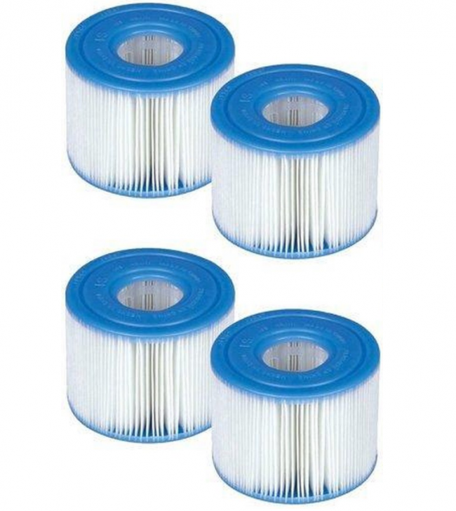 Zwembad filters - 9cm x ø8cm - set van 4 stuks - type 1 pomp - tot 1249 liter per uur
