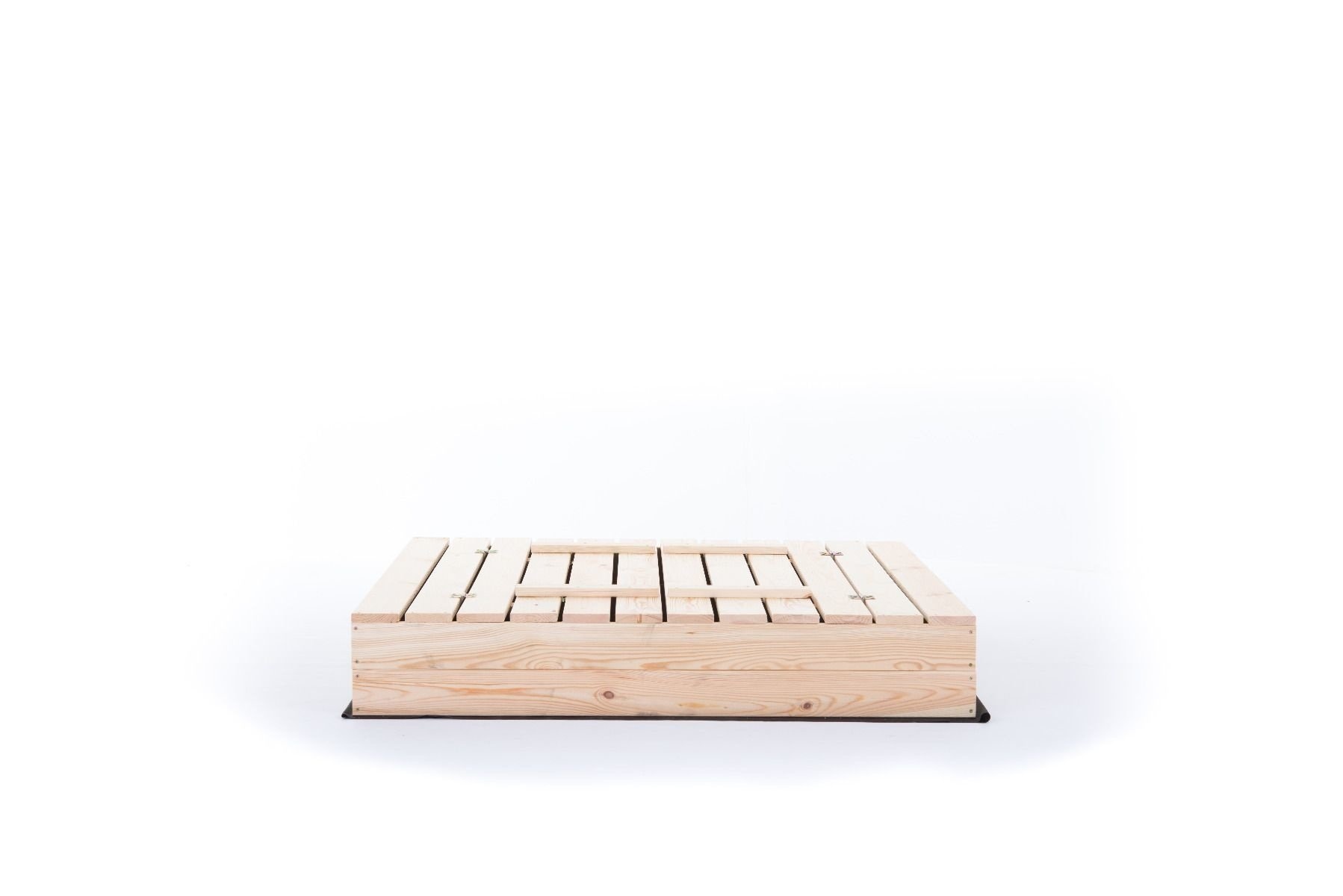 Zandbak - met deksel en bankjes - 120x120 cm - hout