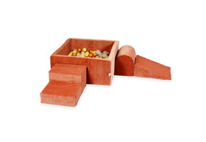 Foam speelset - met ballenbak en 400 ballen - 4-delig - terra