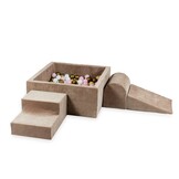 Foam speelset - met ballenbak en 400 ballen - 4-delig - beige