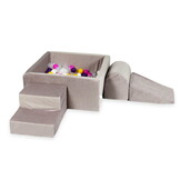 Foam speelset - met ballenbak en 400 ballen - 4-delig - lila