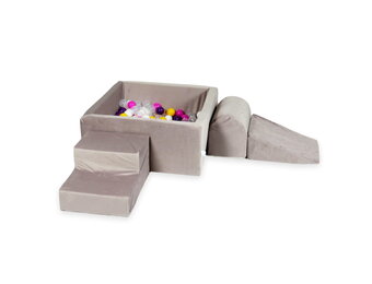 Foam speelset - met ballenbak en 400 ballen - 4-delig - lila