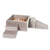 Foam speelset - met ballenbak en 400 ballen - lila - 4-delig