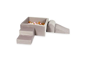 Foam speelset - met ballenbak en 400 ballen - lila - 4-delig