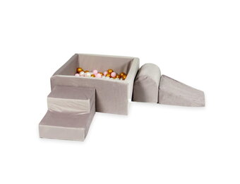 Foam speelset - met ballenbak en 400 ballen - lila - 4-delig