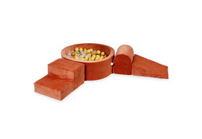 Foam speelset - met ballenbak en 200 ballen - 4-delig - terra