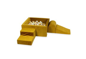 Foam speelset - met ballenbak en 400 ballen - 4-delig - goud