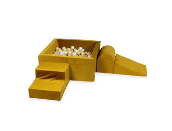 Foam speelset - met ballenbak en 400 ballen - 4-delig - goud