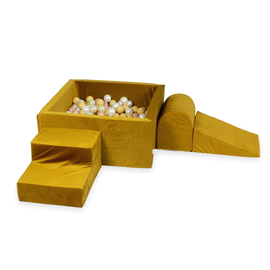 Foam speelset - met ballenbak en 400 ballen - 4-delig - goud