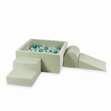 Foam speelset - met ballenbak en 400 ballen - 4-delig - mint