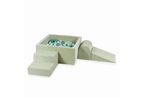 Foam speelset - met ballenbak en 400 ballen - 4-delig - mint