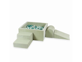 Foam speelset - met ballenbak en 400 ballen - 4-delig - mint