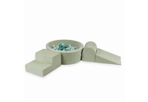 Foam speelset - met ballenbak en 200 ballen - 4-delig - mint