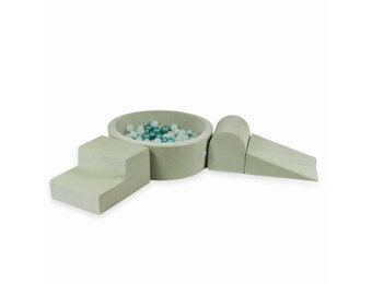 Foam speelset - met ballenbak en 200 ballen - 4-delig - mint