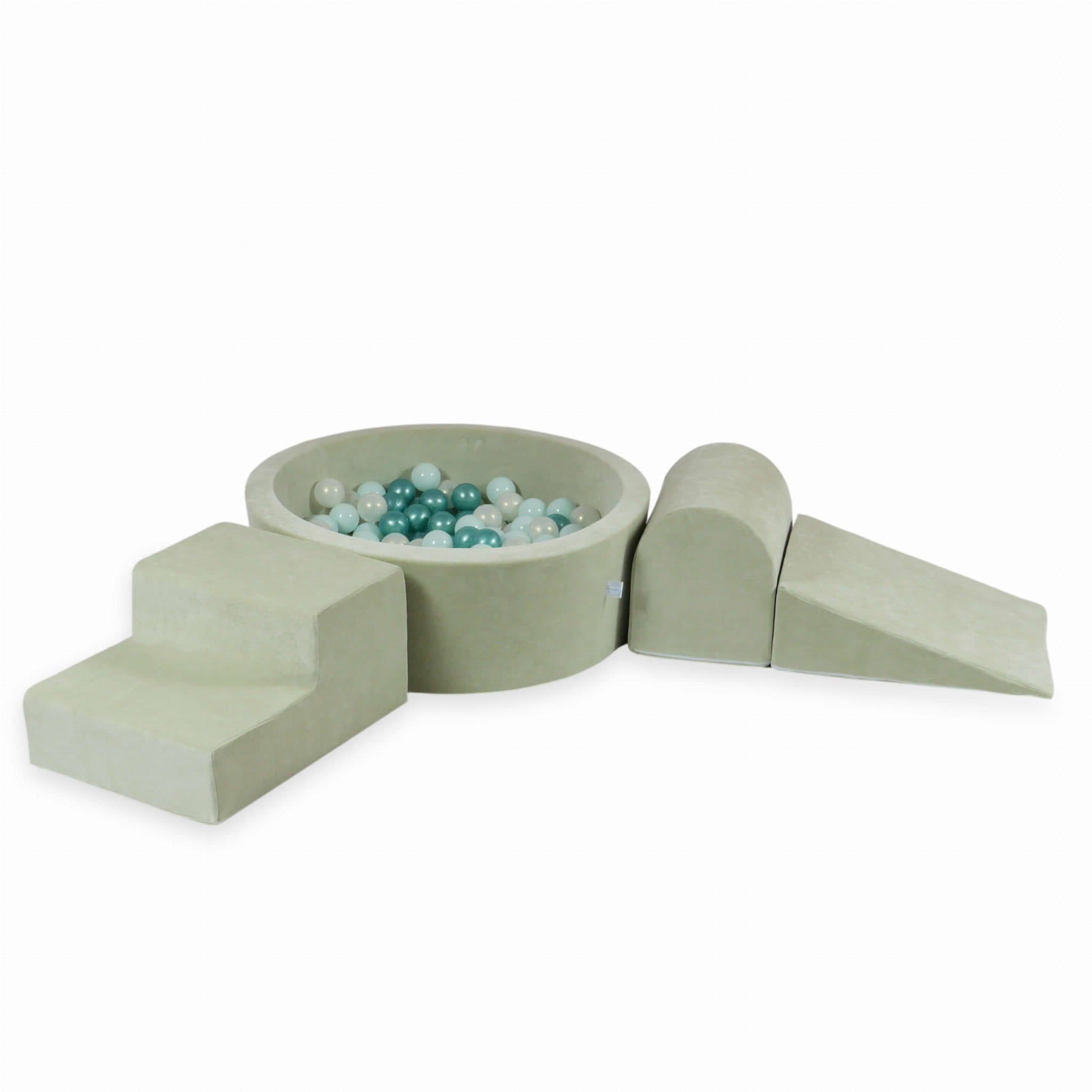 Foam speelset - met ballenbak en 200 ballen - 4-delig - mint