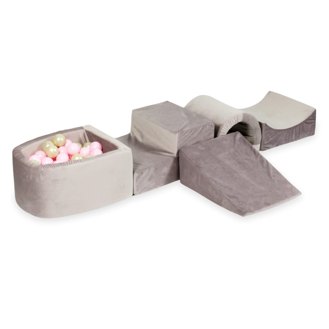 Foam speelset - met ballenbak en 100 ballen - 5-delig - lila