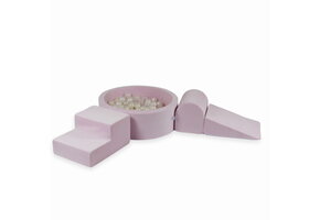 Foam speelset - met ballenbak en 200 ballen - 4-delig - roze