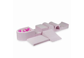 Foam speelset - met ballenbak en 100 ballen - 7-delig - roze
