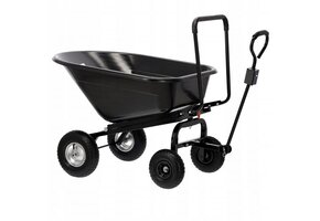 Tuinkar - met kiepfunctie - 120x84x96 cm - 160 liter - zwart