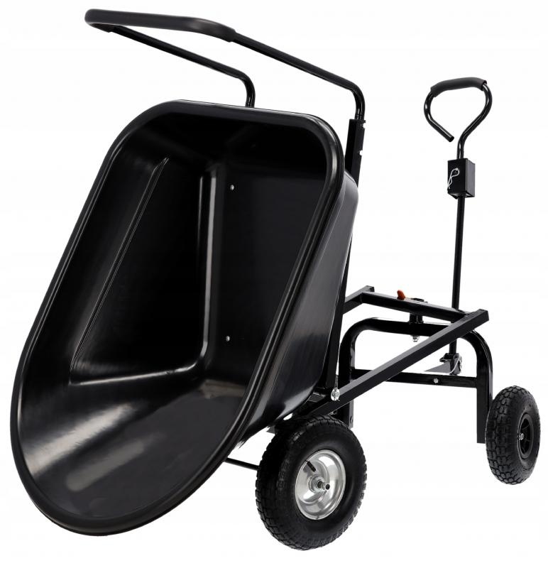 Tuinkar - met kiepfunctie - 120x84x96 cm - 160 liter - zwart