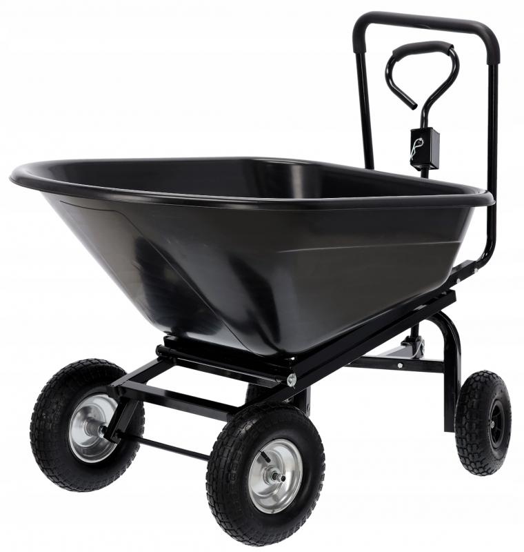 Tuinkar - met kiepfunctie - 120x84x96 cm - 160 liter - zwart