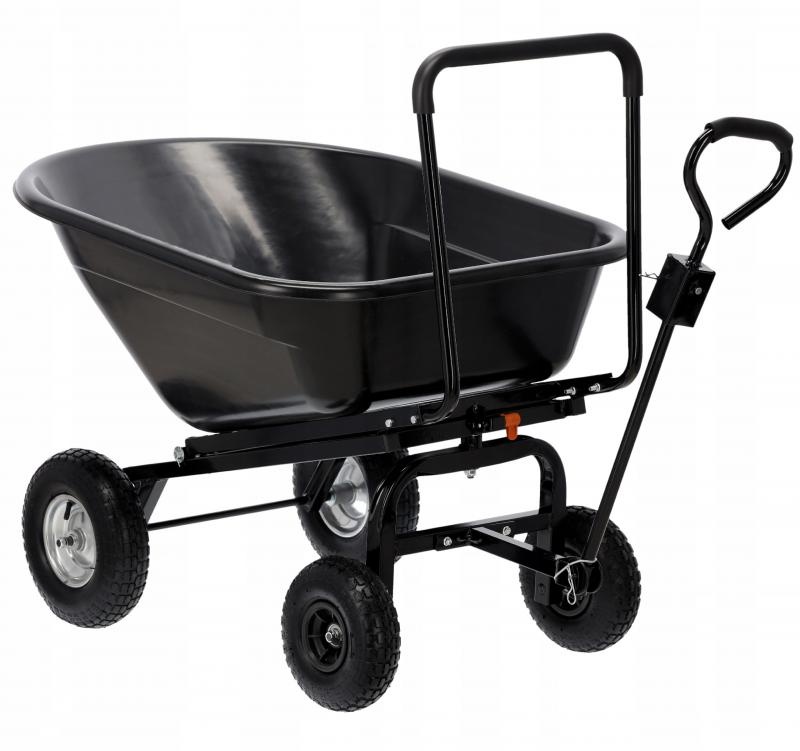 Tuinkar - met kiepfunctie - 120x84x96 cm - 160 liter - zwart