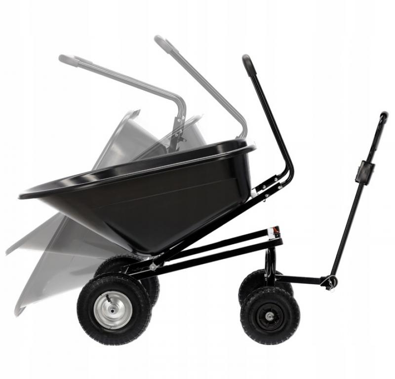 Tuinkar - met kiepfunctie - 120x84x96 cm - 160 liter - zwart