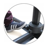 Zweefparasol - met voet en parasolhoes - 250x250cm - cacao