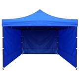 Partytent - 3x3 m - 3 zijwanden - opvouwbaar - blauw